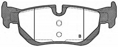 OPEN PARTS bpa114500 -  Комплект тормозных колодок, дисковый тормоз